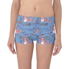 Dog Corgi Pattern Reversible Boyleg Bikini Bottoms by Celenk