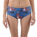 Dog Corgi Pattern Reversible Mid-Waist Bikini Bottoms View1