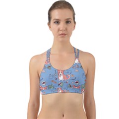 Dog Corgi Pattern Back Web Sports Bra