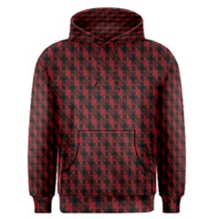 Black And Red Quilted Design Men s Pullover Hoodie