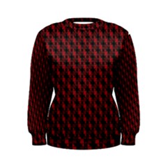 Black And Red Quilted Design Women s Sweatshirt