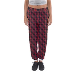 Black And Red Quilted Design Women s Jogger Sweatpants