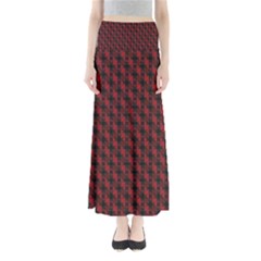 Black And Red Quilted Design Full Length Maxi Skirt