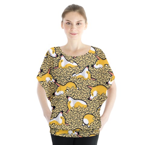 Sleeping Corgi Blouse by Celenk