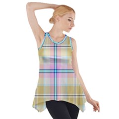 Pink And Yellow Plaid Side Drop Tank Tunic by allthingseveryone