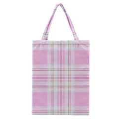 Pink Pastel Plaid Classic Tote Bag by allthingseveryone