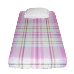 Pink Pastel Plaid Fitted Sheet (single Size) by allthingseveryone