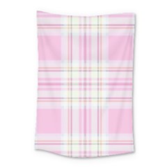 Pink Pastel Plaid Small Tapestry by allthingseveryone