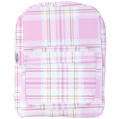 Pink Pastel Plaid Full Print Backpack