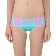 Blue And Pink Pastel Plaid Classic Bikini Bottoms by allthingseveryone