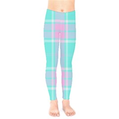 Blue And Pink Pastel Plaid Kids  Legging