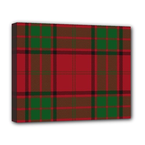 Red And Green Tartan Plaid Deluxe Canvas 20  X 16   by allthingseveryone