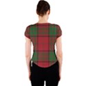 Red And Green Tartan Plaid Crew Neck Crop Top View2