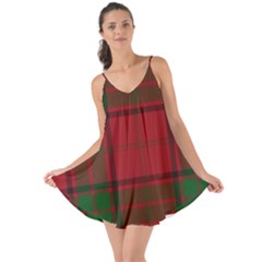 Red And Green Tartan Plaid Love The Sun Cover Up