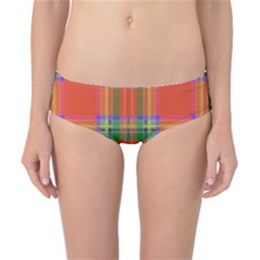 Orange And Green Plaid Classic Bikini Bottoms by allthingseveryone