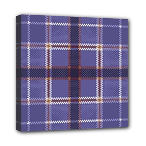 Purple Heather Plaid Mini Canvas 8  X 8  by allthingseveryone