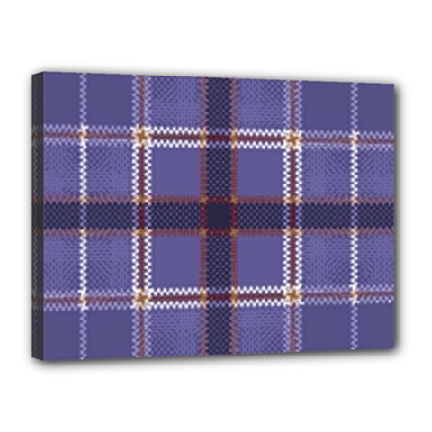 Purple Heather Plaid Canvas 16  X 12  by allthingseveryone