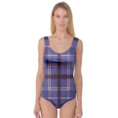 Purple Heather Plaid Princess Tank Leotard  by allthingseveryone