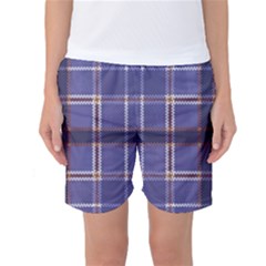 Purple Heather Plaid Women s Basketball Shorts by allthingseveryone