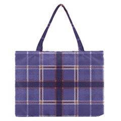 Purple Heather Plaid Zipper Medium Tote Bag by allthingseveryone