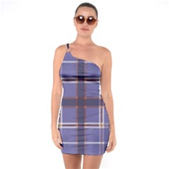 Purple Heather Plaid One Soulder Bodycon Dress by allthingseveryone