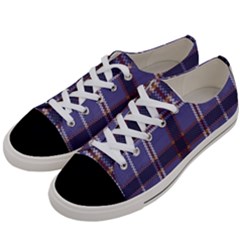 Purple Heather Plaid Women s Low Top Canvas Sneakers