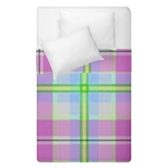 Pink And Blue Plaid Duvet Cover Double Side (single Size) by allthingseveryone