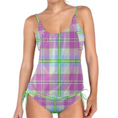 Pink And Blue Plaid Tankini Set by allthingseveryone