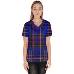 Bright Blue Plaid Scrub Top by allthingseveryone