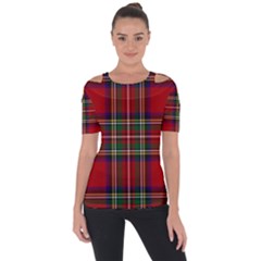 Red Tartan Plaid Short Sleeve Top by allthingseveryone