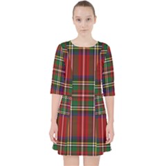 Red Tartan Plaid Pocket Dress