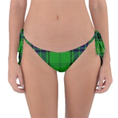 Green And Blue Plaid Reversible Bikini Bottom