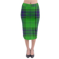 Green And Blue Plaid Midi Pencil Skirt by allthingseveryone