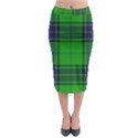 Green And Blue Plaid Midi Pencil Skirt View1