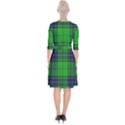 Green And Blue Plaid Wrap Up Cocktail Dress View2