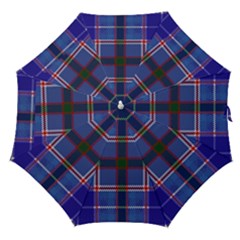 Blue Heather Plaid Straight Umbrellas by allthingseveryone