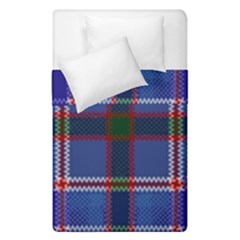 Blue Heather Plaid Duvet Cover Double Side (single Size) by allthingseveryone