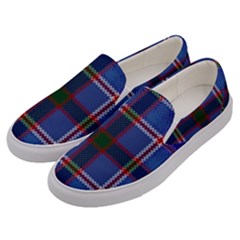 Blue Heather Plaid Men s Canvas Slip Ons