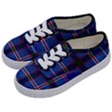 Blue Heather Plaid Kids  Classic Low Top Sneakers View2