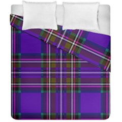 Purple Tartan Plaid Duvet Cover Double Side (california King Size) by allthingseveryone