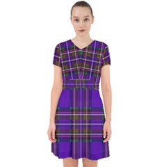 Purple Tartan Plaid Adorable In Chiffon Dress