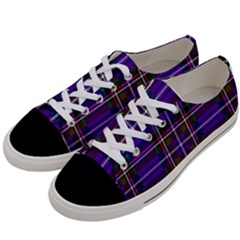 Purple Tartan Plaid Women s Low Top Canvas Sneakers