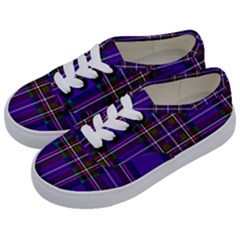 Purple Tartan Plaid Kids  Classic Low Top Sneakers