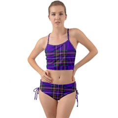 Purple Tartan Plaid Mini Tank Bikini Set by allthingseveryone