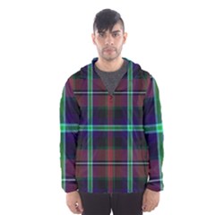 Purple And Red Tartan Plaid Hooded Wind Breaker (men) by allthingseveryone