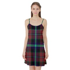 Purple And Red Tartan Plaid Satin Night Slip by allthingseveryone