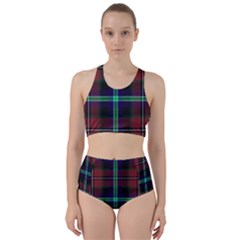 Purple And Red Tartan Plaid Racer Back Bikini Set by allthingseveryone