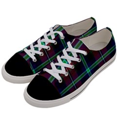 Purple And Red Tartan Plaid Women s Low Top Canvas Sneakers by allthingseveryone