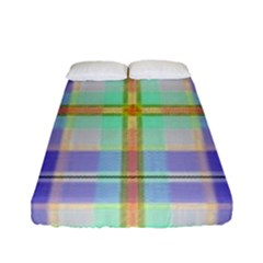 Blue And Yellow Plaid Fitted Sheet (full/ Double Size) by allthingseveryone