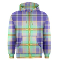 Blue And Yellow Plaid Men s Pullover Hoodie by allthingseveryone